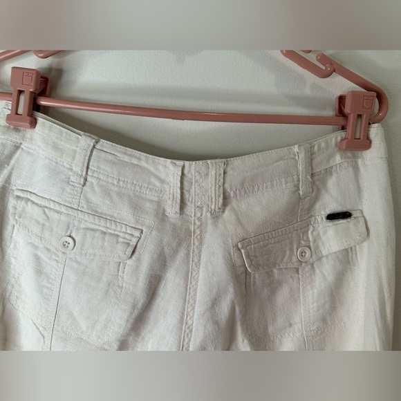 Colori White Linen Blend Cargo Pants Size 5 - Picture 4 of 8